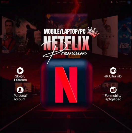 Netflix Personal Account 4K UHD Premium - 1 Month